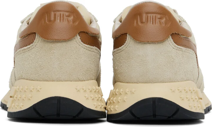 AUTRY Beige & Brown Reelwind Low Sneakers - Image 2