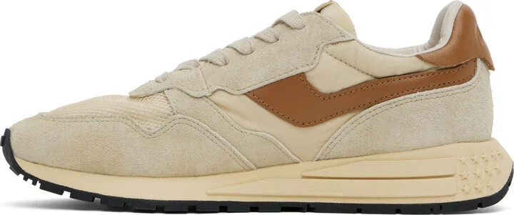 AUTRY Beige & Brown Reelwind Low Sneakers - Image 3