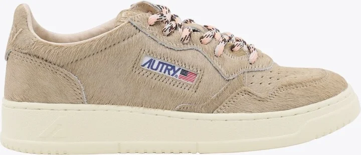 Autry Beige Leather Medalist Sneakers