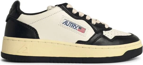 Autry Black And White Leather Medalist Sneakers
