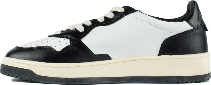 Autry Black And White Leather Two-Tone Medalist Low Sneakers - Image 2