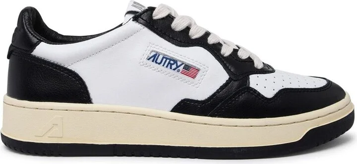 Autry Black And White Leather Two-Tone Medalist Low Sneakers - Image 10