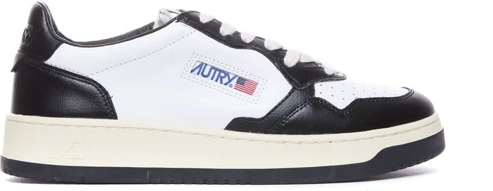 Autry Black And White Leather Two-Tone Medalist Low Sneakers - Image 11