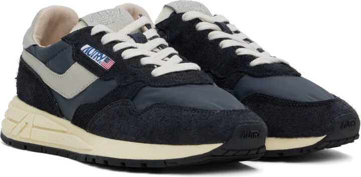 AUTRY Black & Gray Reelwind Low Sneakers - Image 4