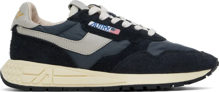 AUTRY Black & Gray Reelwind Low Sneakers