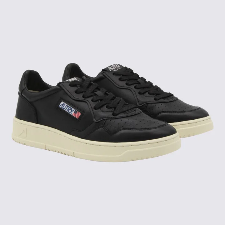 Autry Black Leather Medalist Sneakers - Image 2