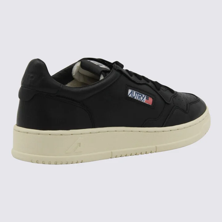 Autry Black Leather Medalist Sneakers - Image 3