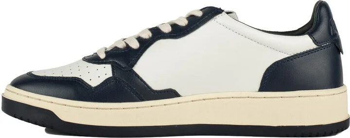 Autry Blue White Two-Tone Leather Low Medalist Sneakers - Image 2