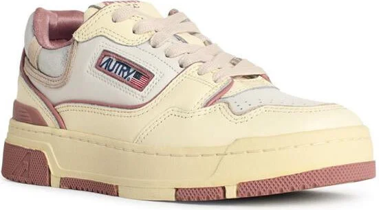 Autry 'Clc Low' Leather 'Whisper White Ash Rose' And Silver Sneakers - Image 2