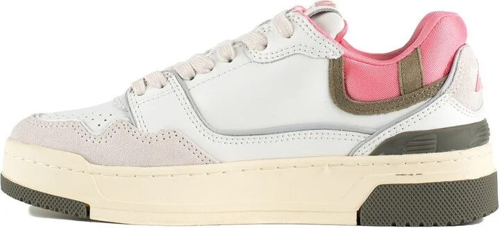 Autry Clc Low Sneakers In Leather And Suede Color White And Geranium - Image 2