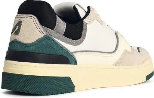Autry 'Clc Low' White And Green 'Forest' Suede And Leather Sneakers - Image 3