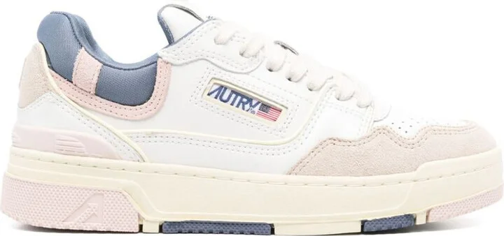 Autry Clc Sneakers In Leather With Suede Inserts