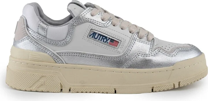 Autry Clc Sneakers In Metal Leather