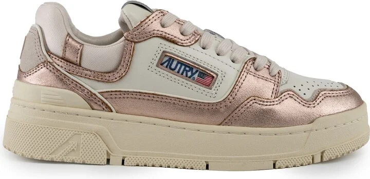 Autry Clc Sneakers In Metal Leather