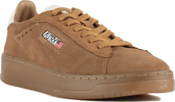 Autry Dallas Low Marshmallow And Cigar Suede Sneakers - Image 3