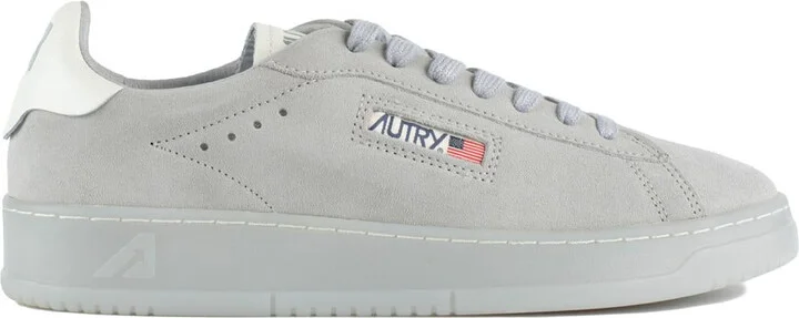 Autry Dallas Low Marshmallow Suede And Iris Sneakers
