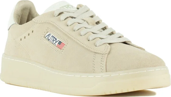 Autry Dallas Low Marshmallow Suede And Papyrus Sneakers - Image 3