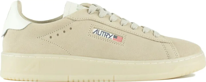 Autry Dallas Low Marshmallow Suede And Papyrus Sneakers