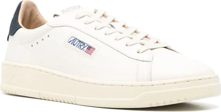 Autry Dallas Low White Leather And Space Sneakers