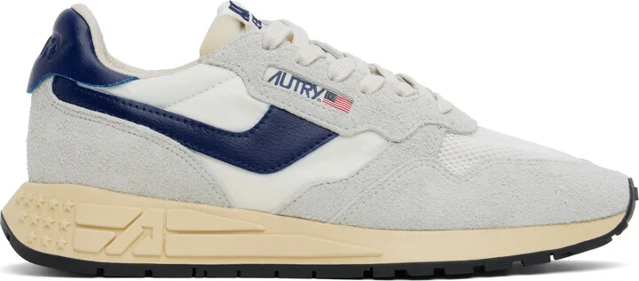 AUTRY Gray & Blue Reelwind Low Sneakers