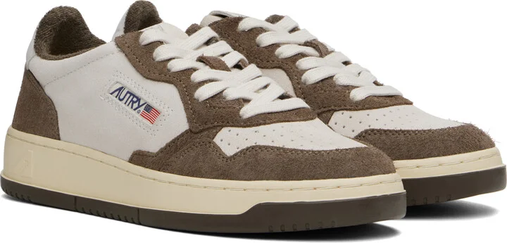 AUTRY Gray & Brown Medalist Low Sneakers - Image 4