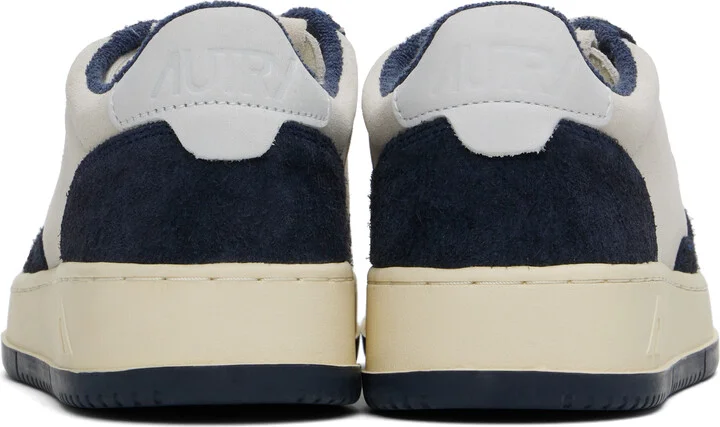 AUTRY Gray & Navy Medalist Low Sneakers - Image 2
