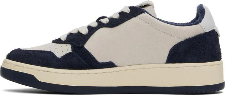 AUTRY Gray & Navy Medalist Low Sneakers - Image 3