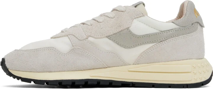 AUTRY Gray & White Reelwind Low Sneakers - Image 3