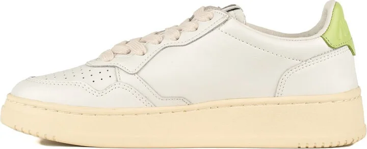 Autry Green And White Leather Medalist Low Sneakers - Image 2