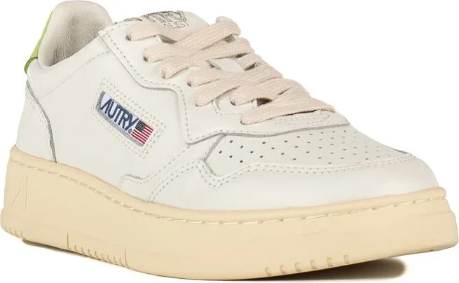 Autry Green And White Leather Medalist Low Sneakers - Image 3