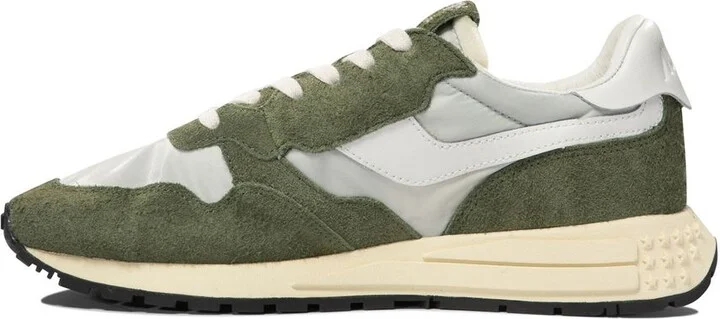Autry Green And White Suede And Nylon Reelwind Low Sneakers - Image 2