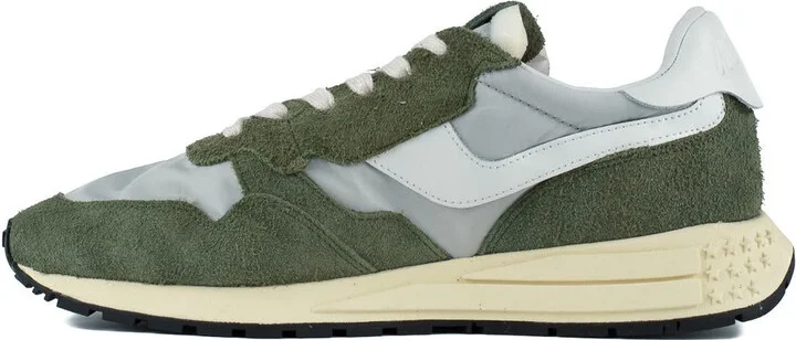 Autry Green And White Suede And Nylon Reelwind Low Sneakers - Image 2