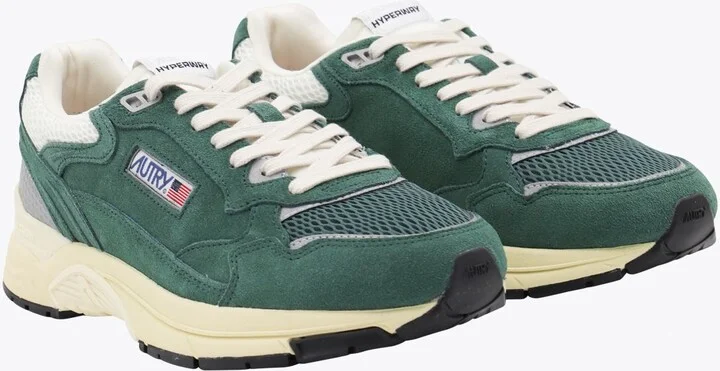 Autry Green Leather Hyperway Sneakers - Image 2