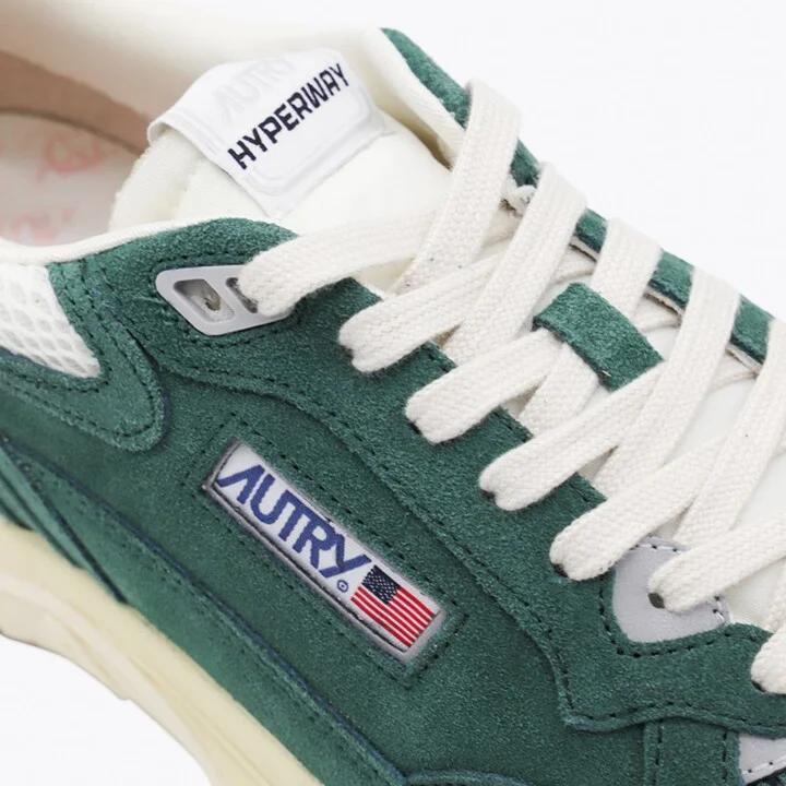 Autry Green Leather Hyperway Sneakers - Image 4