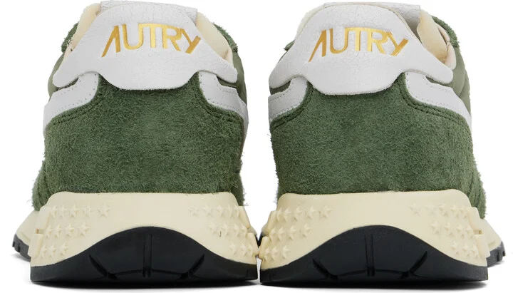 AUTRY Green & White Reelwind Low Sneakers - Image 2