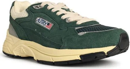 Autry 'Hyperway Low' Malachite And Silver Mesh And Suede Sneakers - Image 2