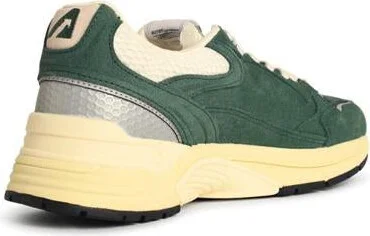 Autry 'Hyperway Low' Malachite And Silver Mesh And Suede Sneakers - Image 3