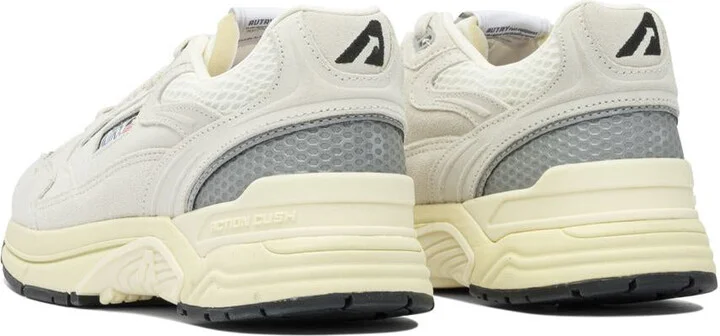 Autry Hyperway Low Man Suede/Mesh Wht/Silv - Image 4