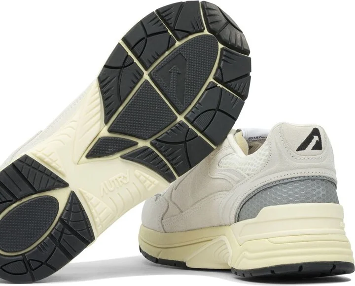 Autry Hyperway Low Man Suede/Mesh Wht/Silv - Image 5