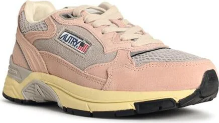 Autry 'Hyperway Low' 'Powder' Mesh And Suede Sneakers And Silver - Image 2