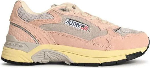 Autry 'Hyperway Low' 'Powder' Mesh And Suede Sneakers And Silver