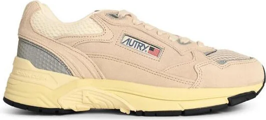 Autry 'Hyperway Low' Sandand Silver Mesh And Suede Sneakers