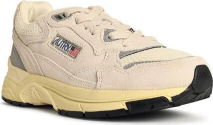 Autry 'Hyperway Low' White And Silver Mesh And Suede Sneakers - Image 2