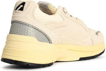Autry 'Hyperway Low' White And Silver Mesh And Suede Sneakers - Image 3