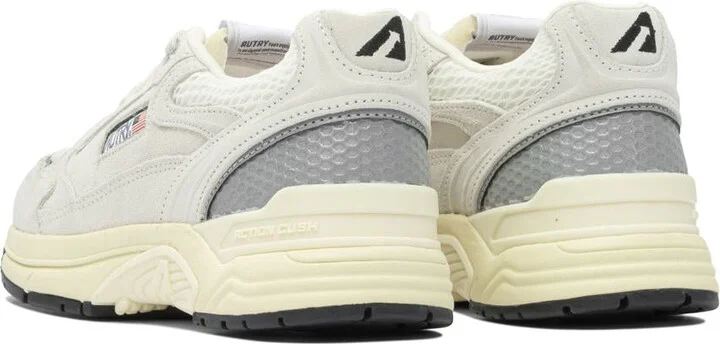 Autry Hyperway Low Wom Suede/Mesh Wht/Silv - Image 4
