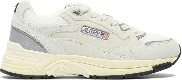 Autry Hyperway Low Wom Suede/Mesh Wht/Silv