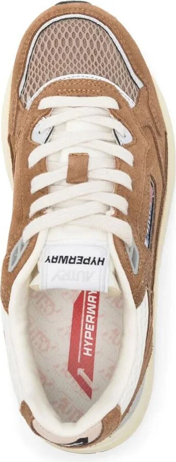 Autry Hyperway Sneakers In Cigar And Silver Mesh And Suede Shoes - Image 4