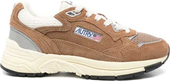 Autry 'Hyperway' Sneakers In Tobacco Brown Suede
