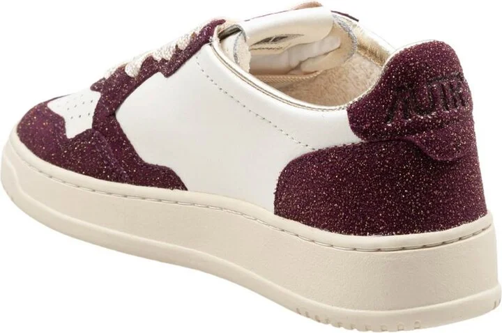 Autry Leather And Suede Sneakers With Glitter - Image 3