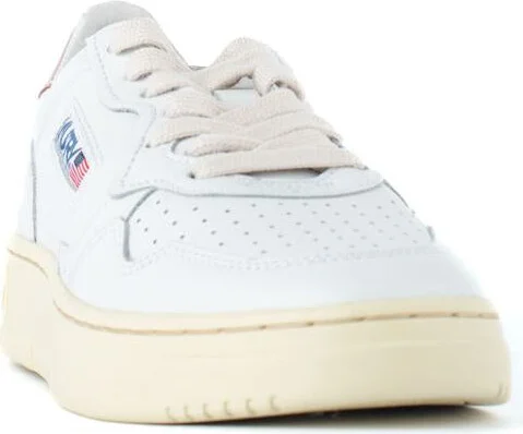 Autry Leather Sneakers With Pink Detail - Image 2